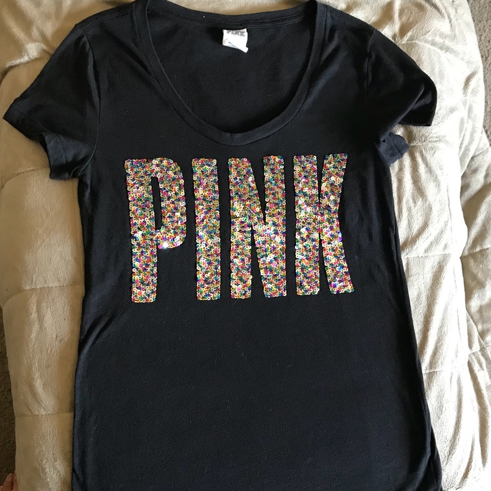 Pink sparkle t shirt